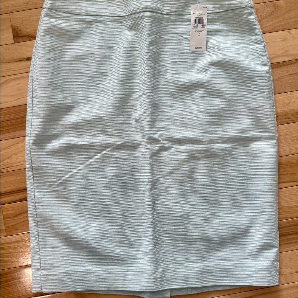 Ann Taylor Factory Light Blue Pencil Skirt